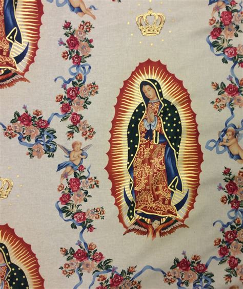 our lady virgin mary fabric